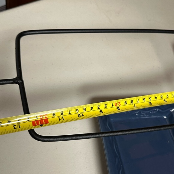 Vintage wrought iron stand holder with Appetizer Tray in cobalt blue - Picture 10 of 17